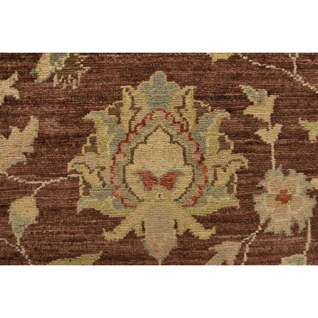 Ziegler Rug 8’3” X 10’1” Brown Wool Traditional Hand-Knotted Carpet For Sale - Image 10 of 15