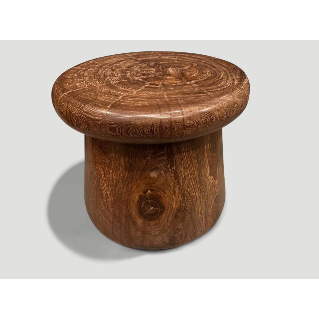 Andrianna Shamaris Teak Wood Side Table or Stool For Sale - Image 18 of 18