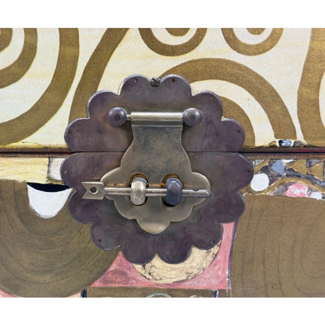 Austrian Modern, Storage Box, Gustav Klimt Style Wallpaper, 20th C. For Sale - Image 10 of 14