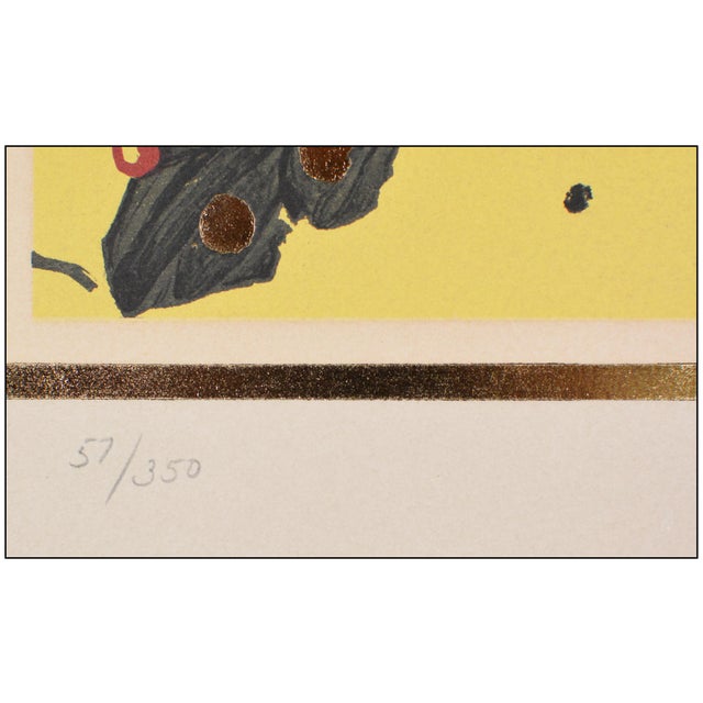 1970s 1972 Philip Surrealism Yellow Lithograph Salvador Dalí For Sale - Image 5 of 6