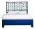 Chippendale Bed Queen - Navy Blue For Sale