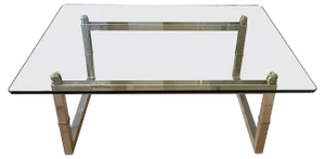 Vintage Coffee Table in Chrome and Brass by Peter Ghyczy, 1980