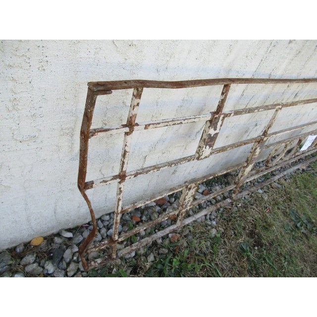 Antique Victorian Iron Gate Window Garden Fence Architectural Salvage Door #083 For Sale - Image 5 of 6