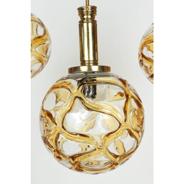 1960s 1960s Organic Globe Four-Light Fixture by Doria For Sale - Image 5 of 7