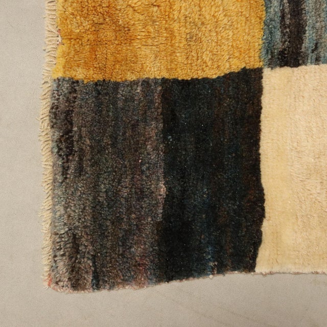 Middle Eastern Checkered Gabbeh Rug For Sale - Image 5 of 8