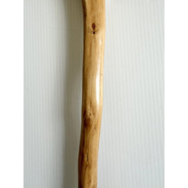 Natural Wooden Walking Stick, Rustic Hiking Staff/ Cane Twisted, T Handle 36” For Sale - Image 13 of 15