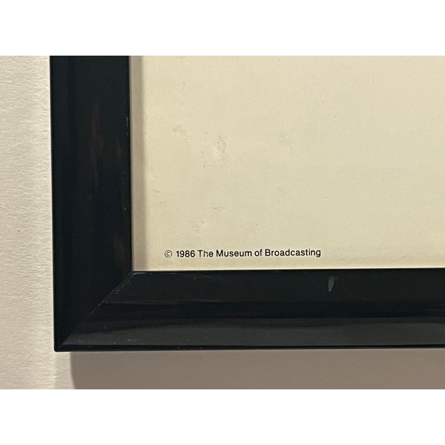Rare! 1986 Al Hirschfeld Norman Lear Museum of Broadcasting Framed Poster 29x21" For Sale - Image 4 of 7