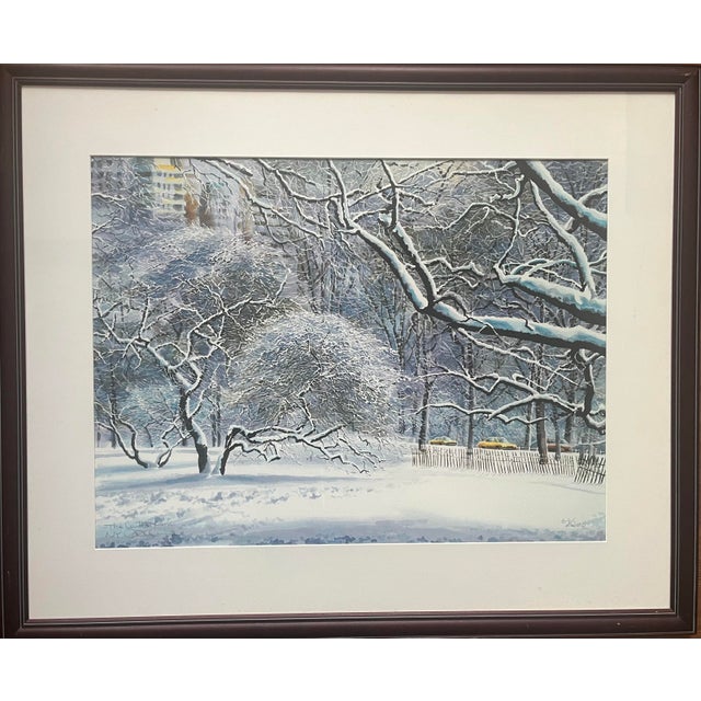 Late 20th Century Late 20th Century Central Park Scene Original Limited Edition Print For Sale - Image 5 of 5