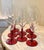 Red Stemmed Champagne Glasses - Set of 8 For Sale - Image 9 of 10