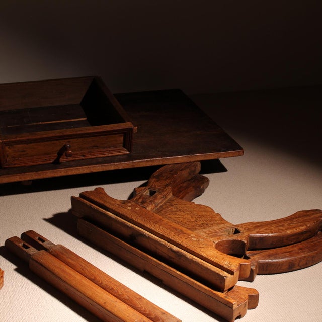 18th Century Alpine Rustic Jogltisch Farmhouse Table in Oak For Sale - Image 16 of 17