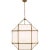 Morris Large Lantern in Gilded Iron with White Glass Designer: Suzanne Kasler Canopy: 4.75" Round Mounting: Chain Shade...