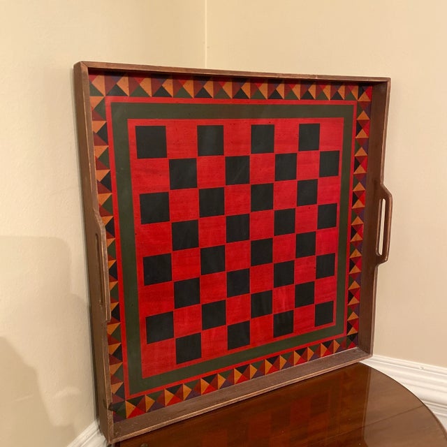 Maitland Smith Style Decorative Game Board Tray Great look and size on it, can be used as a tray or hung on the wall