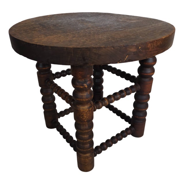 Brutalist Coffee Table by Charles Dudouyt, 1940s For Sale