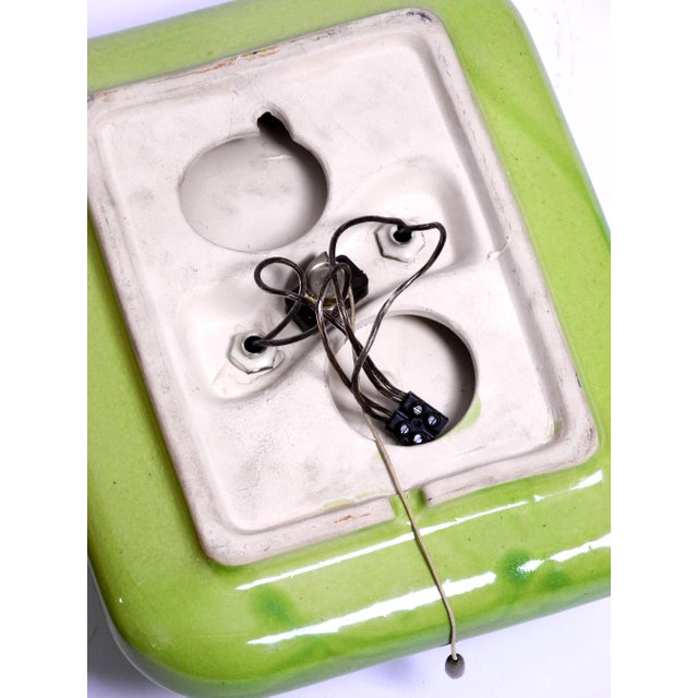 Orange and Green Glazed Ceramic Wall Lights from Kaiser Leuchten, 1960s, Set of 2 For Sale - Image 11 of 18