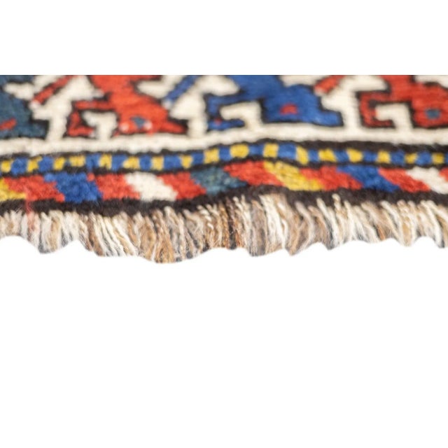 Antique Persian Khamseh Rug 5' 0"x 8'2'' For Sale In New York - Image 6 of 12