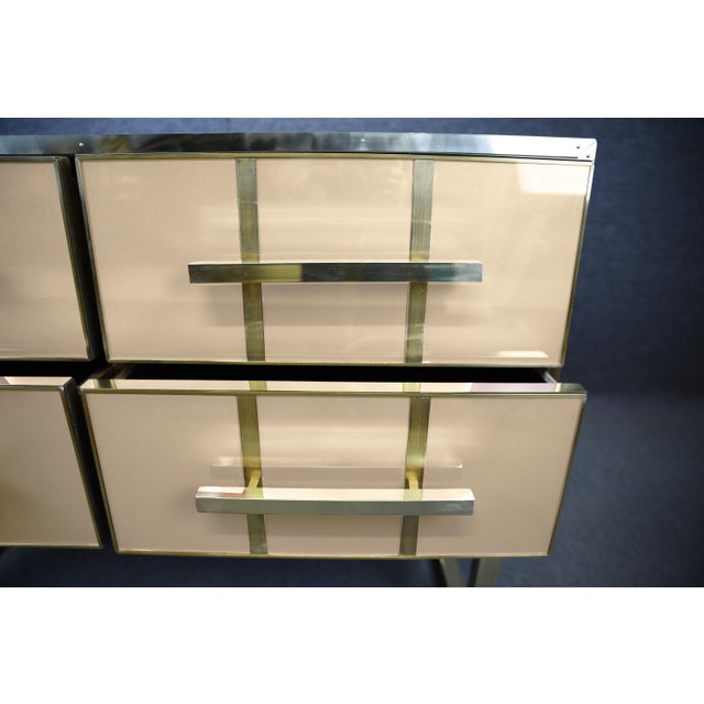Not Yet Made - Made To Order Chest of Drawers with Ivory Murano Glass and Brass Fittings from Justfurnituress SRL For Sale - Image 5 of 12