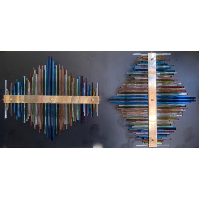 Blue Murano Vibrations Wall Lamp from Enrico Neri, 1960s For Sale - Image 8 of 12