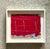 Early 21st Century Vintage Framed Red Abstract Painting For Sale - Image 5 of 14