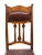 Wood Set of 6 Early 20th Century Arts & Crafts Mission Oak Dining Chairs With Tulip Inlaid Crest Rails For Sale - Image 7 of 12