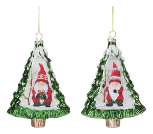 Gnome Pine Tree Ornament (Set of 12)