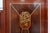 Art Deco Marquetry Cabinet with Wrought Iron Mirror Crest, Belgium, 1920s For Sale - Image 3 of 17