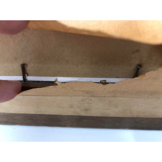 Red Early 20th Century Antique Oil on Canvas Board Painting For Sale - Image 8 of 9