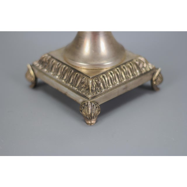 Czech Crystal Glass and Brass Vase with Cherubs, 1970s For Sale - Image 6 of 18