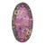 This piece employs a striking contrast between its deep purple background and bright green frame. These rich, non-...