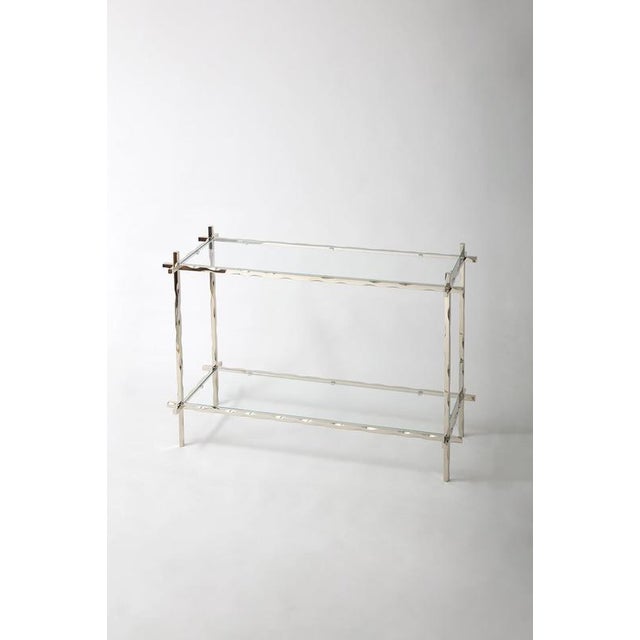 White Geometric Fluide Side Table by Jennifer Midoz For Sale - Image 8 of 10