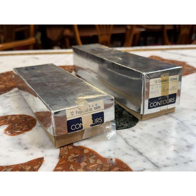 Contours Forks and Knives from Ercuis, Set of 24 For Sale - Image 6 of 11