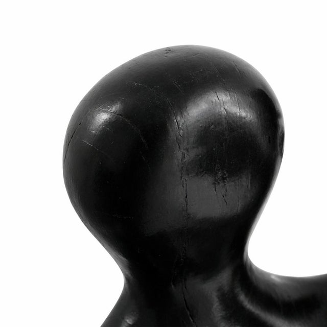 20th Century Romanian Sculptural Black Wood Armchair from Paul Covaci, 1980s For Sale - Image 6 of 9