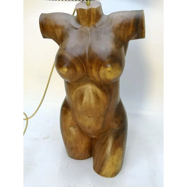 Sculptural Solid Wood Torso Lamps, 1970s, Set of 2 For Sale - Image 12 of 16
