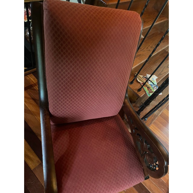 Burgundy Early 19th Century Victorian Ball and Stick Chair For Sale - Image 8 of 8