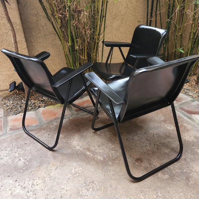 Vintage Three Russel Wright Patio Folding Chairs For Sale - Image 9 of 9