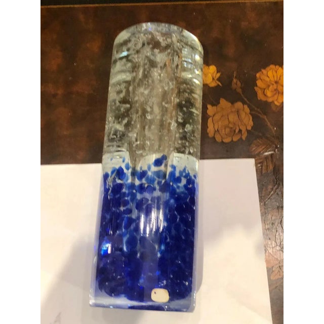 Blue Mid-Century Modern Murano Sommerso Blue Art Glass Vase, Italy, 1960s For Sale - Image 8 of 10