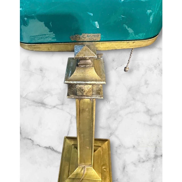 1910s Emeralite Baker’s Desk Lamp From h.g. McFadden & Co. For Sale - Image 10 of 14