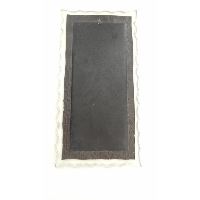 Fontana Arte Sacred Image Hammered Glass Panel in the style of Fontana Arte, Italy, 1970s For Sale - Image 4 of 12