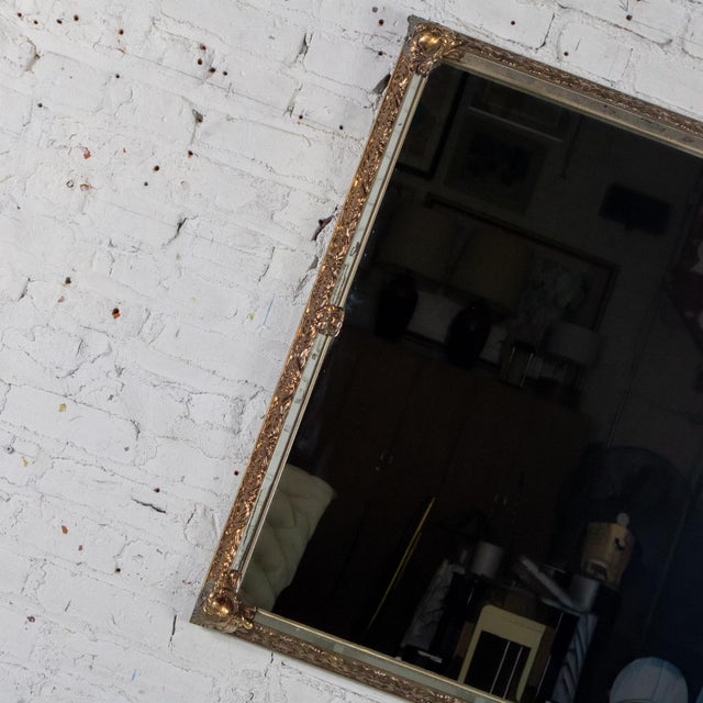 20th Century Neoclassic to Rococo Rectangular Large Wall Mirror With Ornate Gilded Frame For Sale - Image 6 of 18