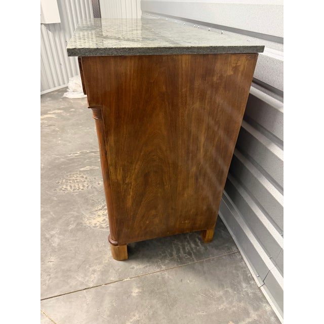 Wood Antique 19th Century French Empire Chest of Drawers With Marble Top For Sale - Image 7 of 9