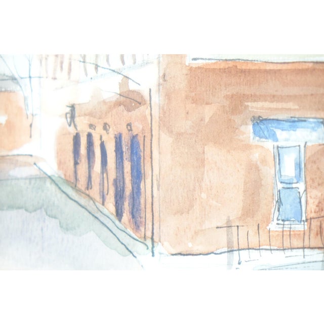 Maryland Town Original Watercolor on Paper Signed For Sale - Image 4 of 6