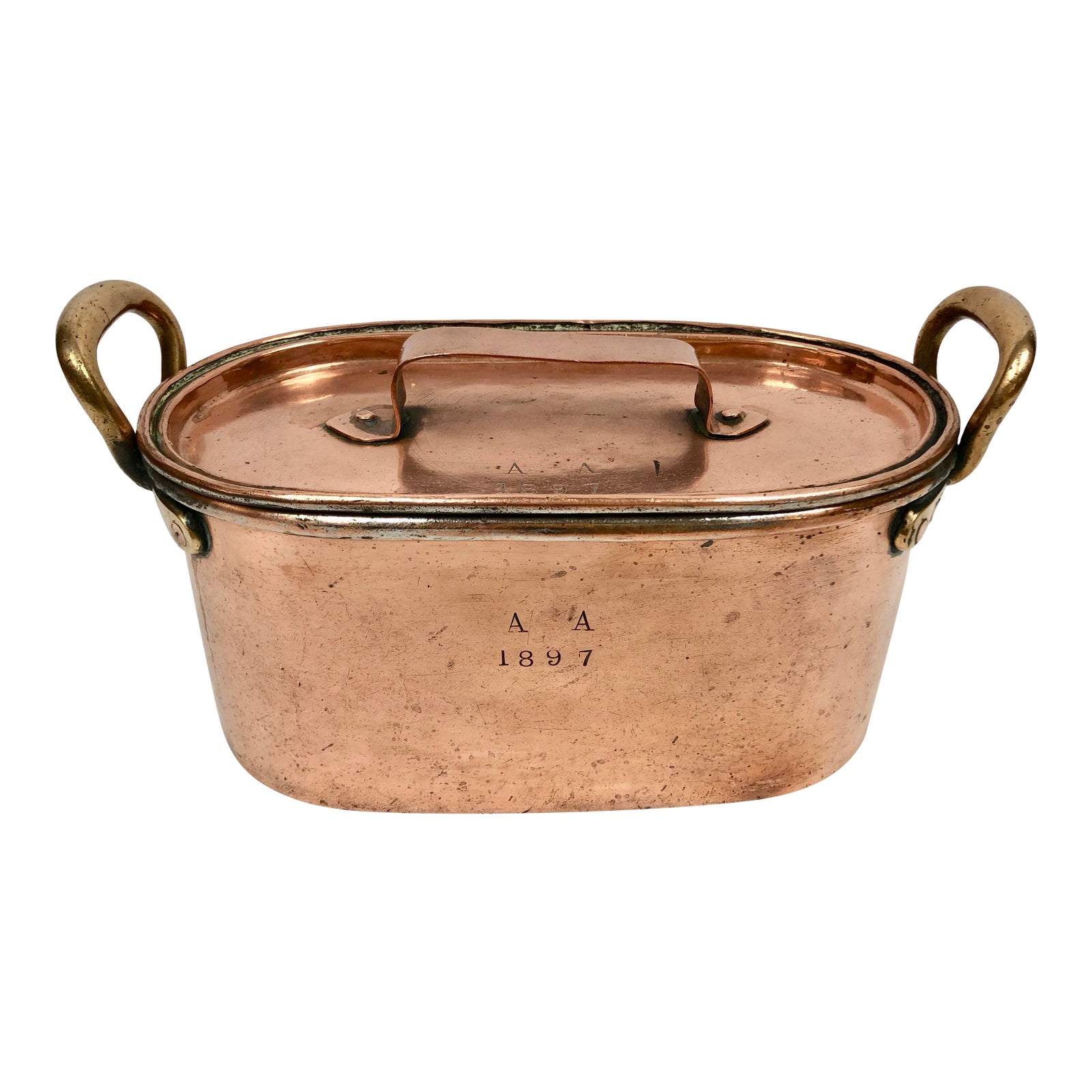 Antique French 1897 Copper Fish Poacher/Steamer Chairish