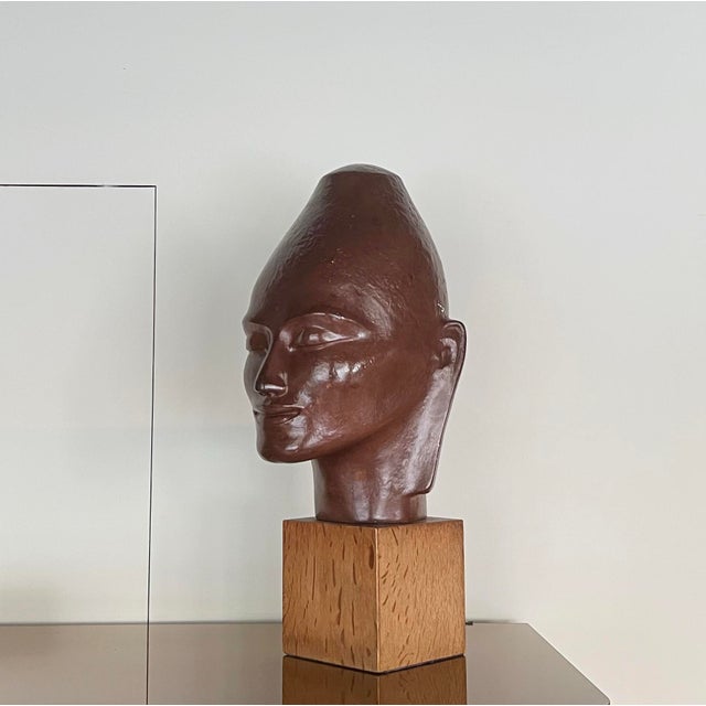 Head Sculpture, 1930s, Wood & Gesso, in Flawless conditions. Designed 1920 to 1949