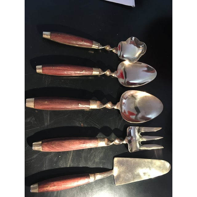 Thailand/Siam Vintage Handmade Brass & Rosewood Flatware Set Set of 96 Chairish