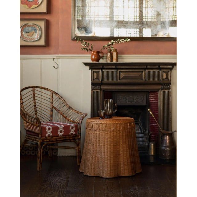 Sharland England Faux Bamboo Chair, Brick Red For Sale - Image 4 of 6