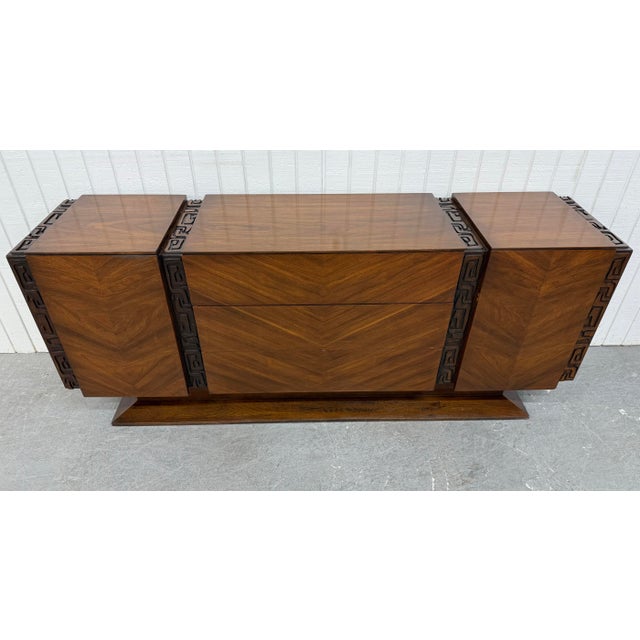 1960s Mid-Century Modern United Tiki Walnut 9-Drawer Dresser For Sale - Image 5 of 11