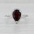 Gemstone Information: - Natural Garnet - Carats - 2.12ct Cut - Pear Color - Dark Red - Natural Diamonds - Total Carats -...