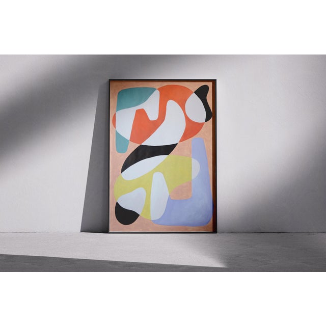 2026, Mid Century Modern Style Painting in Vivid Tones, For Sale In Miami - Image 6 of 8