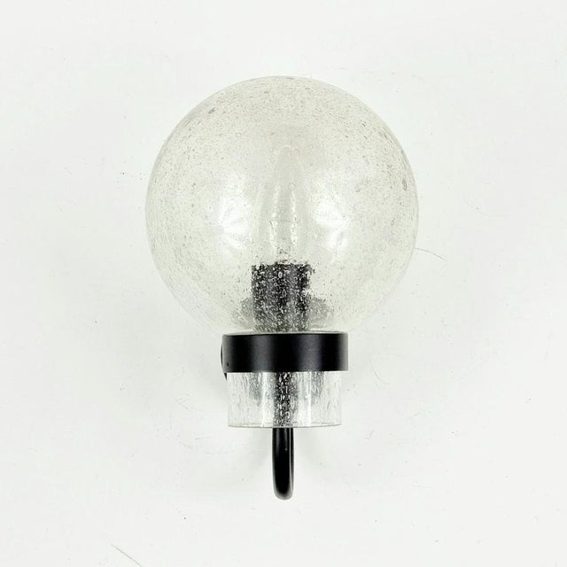 Stunning pair of glass wall lights/sconces from limburg, germany's leading glasswork, renowned for its premium & modernist...