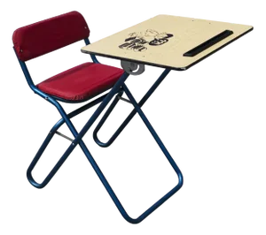 Folding Childrens Desk and Study Chair, Italy, 1970s