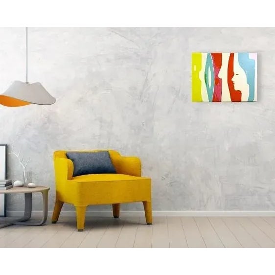 Textile Giclée Modern Signed Print on Canvas "Dreaming of a Bright Tomorrow".................................................... For Sale - Image 7 of 12